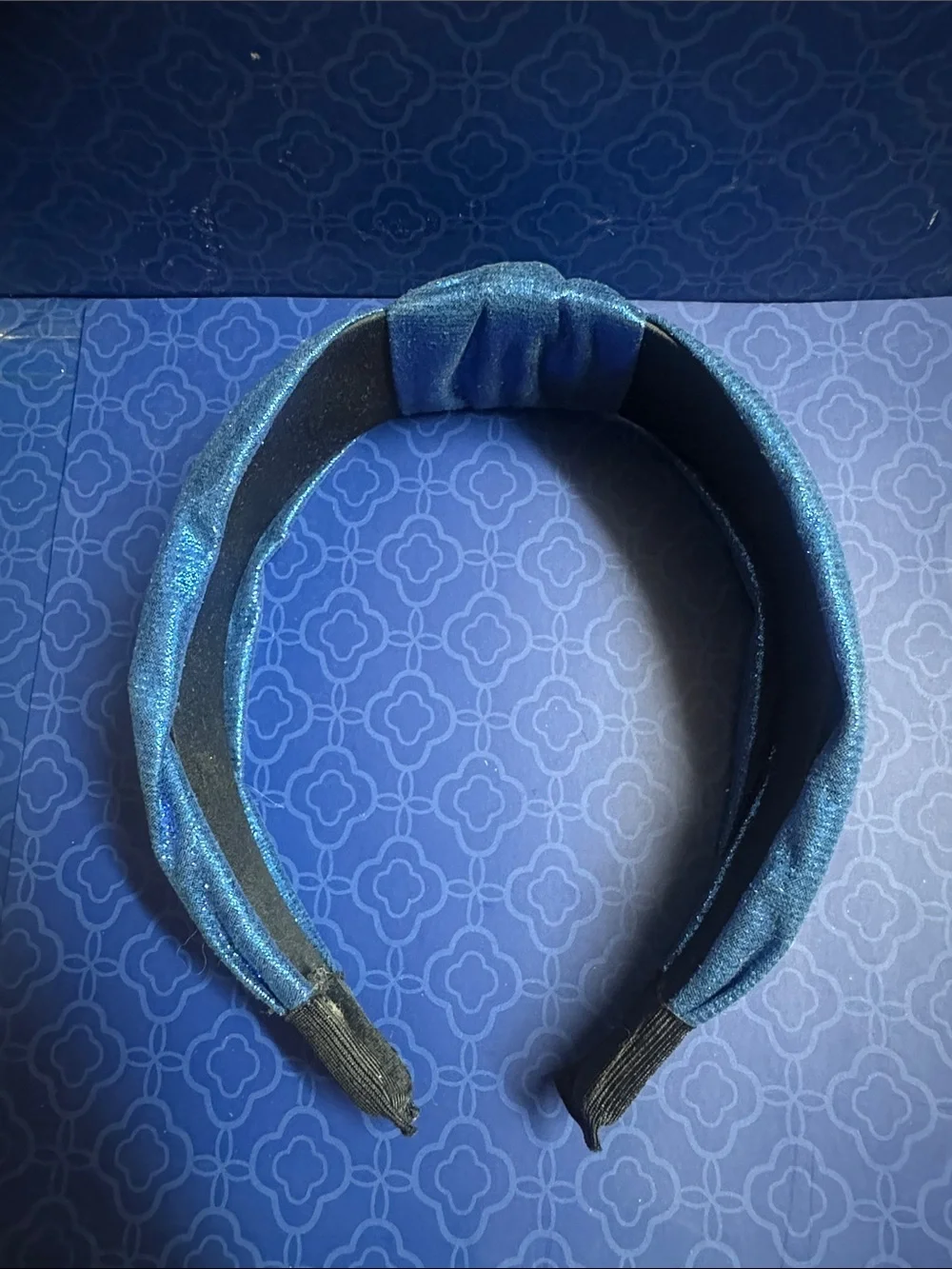 💙✨ Blue Shimmery Knotted Headband